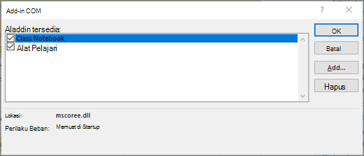 Panel Add-in COM