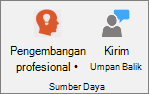 Grup sumber daya tab Buku Catatan Kelas.