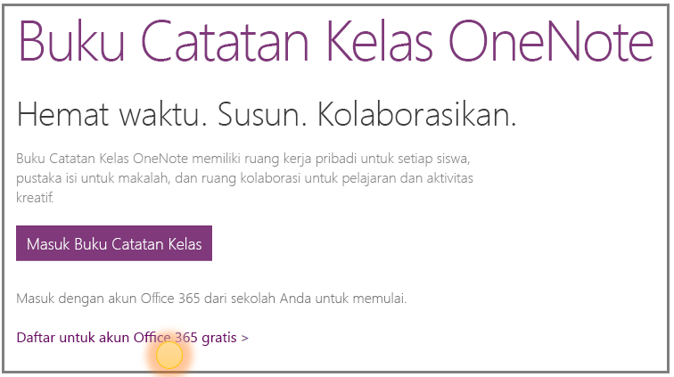 Cuplikan layar tentang cara mendapatkan akun Office 365 gratis.