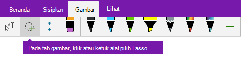 Tombol Pilih Lasso pada tab Gambar