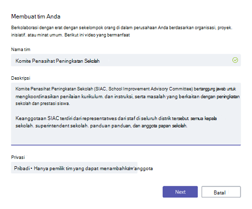 Buat tim