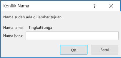 Mengganti nama rentang yang berkonflik