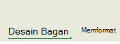 Tab kontekstual untuk bagan di Microsoft 365, Office 2024, dan Office 2021.