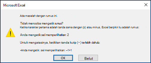 Gambar Masalah Excel dengan dialog rumus ini