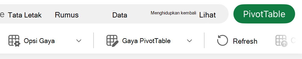 Tombol Opsi Gaya di iPad