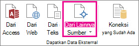 Dari tombol Sumber Lain pada tab Data