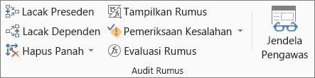Grup Pengauditan Rumus di tab Rumus