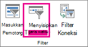 Sisipkan Garis Waktu pada tab Analisis