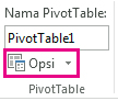 Tombol opsi pada tab Analisis