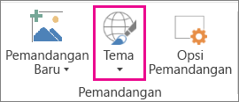 Cuplikan layar yang memperlihatkan opsi Tema Peta 3D.