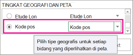 Peta Kode Pos untuk Zip