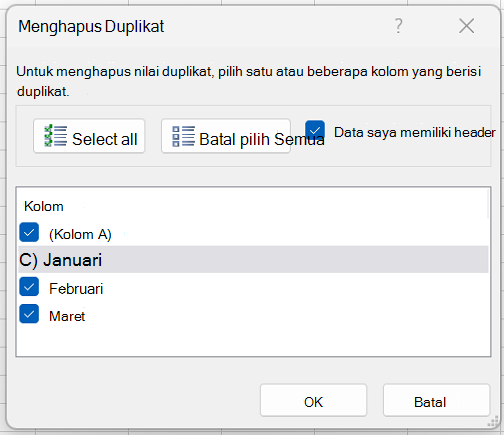 Hapus Duplikat 5