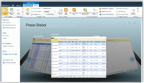 Tampilan Karusel Galeri PowerPivot SharePoint