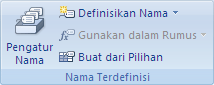Grup Nama yang Ditentukan pada tab Rumus