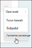 Opsi pencabangan di Microsoft Forms