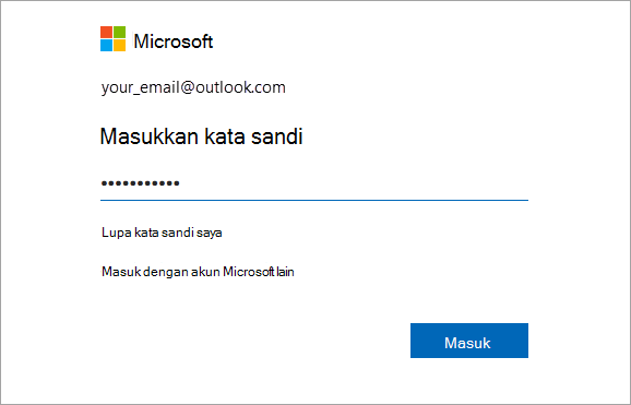 Masukkan kata sandi Anda