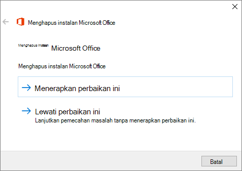 Pilih Terapkan perbaikan ini