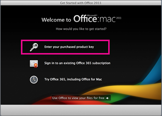 Mengaktifkan layar Office untuk Mac