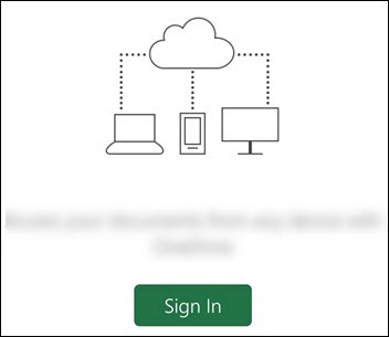 Perangkat yang berbeda tersambung ke cloud. Tombol Masuk di bagian bawah.