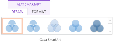 Grup Gaya SmartArt pada tab Alat Desain SmartArt