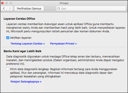 Aktifkan fitur cerdas di Mac