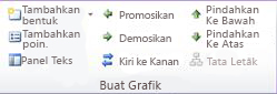 Grup Buat Grafik pada tab Design di bawah Alat SmartArt