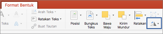 Tombol putar pada tab Format