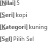 Pilihan Sisipkan Bidang Label Data