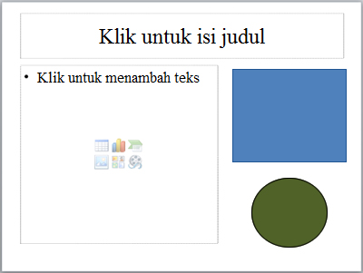 Slide dengan dua tempat penampung dan dua objek terpisah
