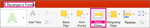 Menampilkan tab Format Bentuk di PowerPoint 2016 untuk Mac
