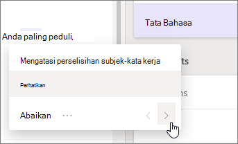 Berpindah langsung dari satu masalah ke masalah berikutnya di kartu saran