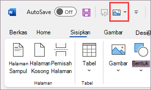 Perintah ditambahkan ke Bilah Alat Akses Cepat