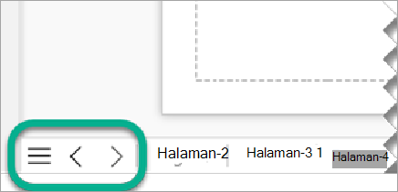 Memperlihatkan Beberapa halaman untuk diagram di Visio