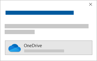 Gambar memperlihatkan perintah Cukup Unggah ke OneDrive