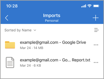 Mengimpor cuplikan layar file