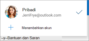 Menambahkan akun di aplikasi OneDrive untuk Android
