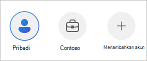 Beralih antar akun di aplikasi seluler OneDrive