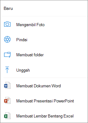 Unggah ke OneDrive