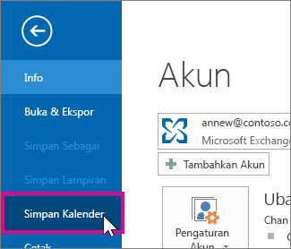 simpan file ics kalender