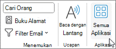 Tombol Semua Aplikasi di Outlook untuk Windows