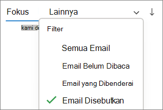Filter ke Email yang Disebutkan di Outlook untuk Windows