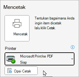 Opsi Cetak File Outlook Klasik