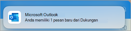 Hubungi dukungan dalam Outlook cuplikan layar empat