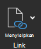Cuplikan layar memperlihatkan opsi Sisipkan Tautan.
