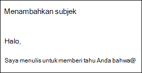 Mengetik di Outlook.com atau Outlook di Web memungkinkan saran teks muncul sebagai pengetikan Anda.