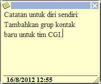 Mengetikkan catatan