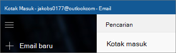 Tampilan pita jika Anda memiliki aplikasi Email untuk Windows 10.