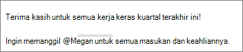 Anda dapat memilih untuk memperlihatkan nama depan orang saja
