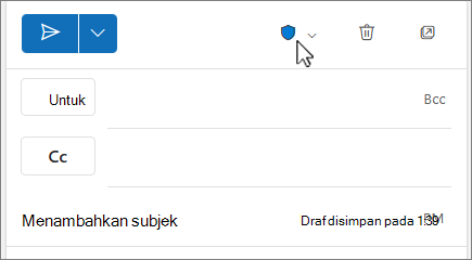 Ikon Sensitivitas Outlook untuk Web dalam pesan