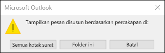 Tampilan percakapan untuk semua kotak surat atau folder ini